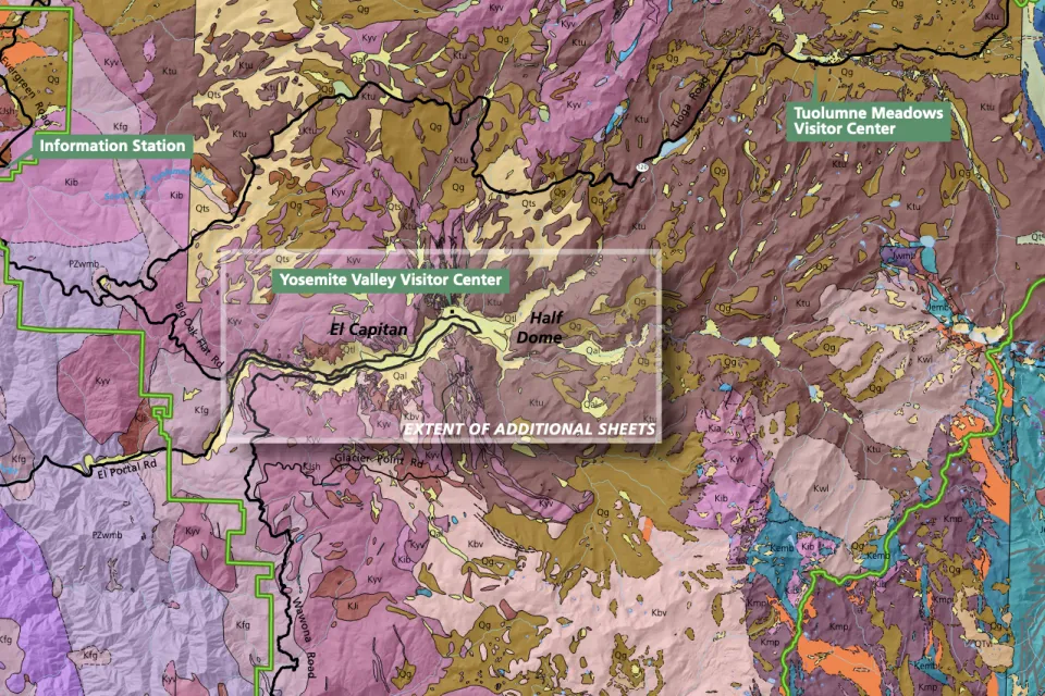 GIS map of Yosemite National Park